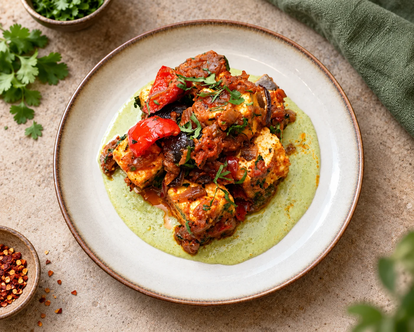 Sizzling artisan Tawa Paneer with peppers and roasted spices at Sevana